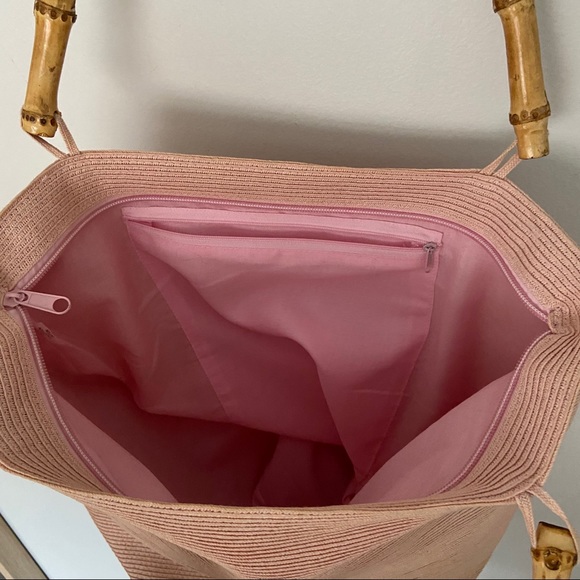 Blush Pink Oversized Beach Bag - Picture 3 of 4